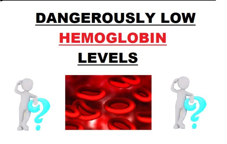 Dangerously Low Hemoglobin Levels Hemoglobin Level